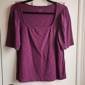 GAP Women's Purple Short Sleeve Top XL